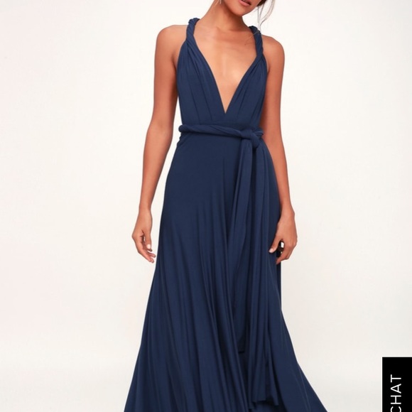 Lulus Dresses & Skirts - Lulus Navy Maxi Dress! Convertible!